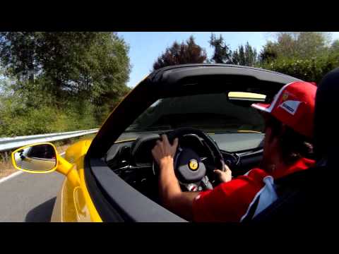 Fernando Alonso drives Ferrari 458 Spider 238
