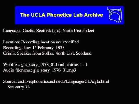 Gaelic, Scottish audio: gla_story_1978_01