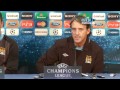 City v Napoli: Uefa Champions League Press Conference with Roberto Mancini and Aleksander Kolarov