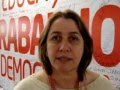 Isabel Cristina Gonçalvez, presidente do Sindsaúde Curitiba, fala da luta dos trabalhadores