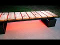 DIY Modern Garden Bench with LED Lights