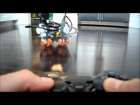 Lego robot with multidirectional Rotacaster wheels
