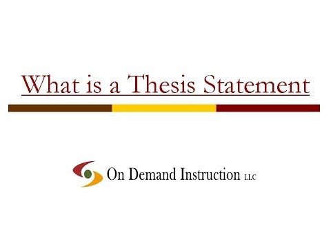 Implied thesis statement