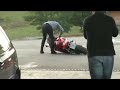 Idiot tries to spin back wheel of bike... then...