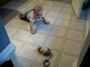 T crawling on slippery floor, or trying to at least!