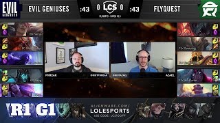 Evil Geniuses vs FlyQuest - Game 1 | Round 1 PlayOffs S10 LCS Spring 2020 | EG vs FLY G1