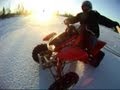 GoPro Wide, Ice, and a Honda 400 EX and a flat out road ...