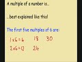 Multiples and Factors