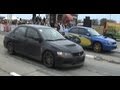 Mitsubishi Lancer EVO IX Vs. Subaru Impreza WRX STI Drag Race [1/ ...