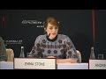 Emma Stone refuses to talk about Andrew Garfield while promoting The Amazing Spider-Man 2 in Berlin Emma Stone refuses to talk about Andrew Garfield while promoting The Amazing Spider-Man 2 in Berlin