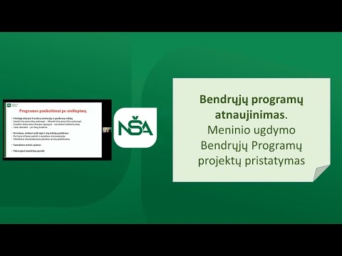 Nacionalinė švietimo agentūra. Bendrųjų programų atnaujinimas. Meninio ugdymo Bendrųjų Programų projektų pristatymas