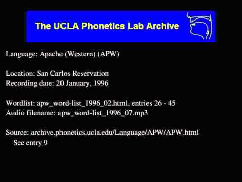 Western Apache audio: apw_word-list_1996_07