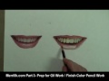 How to draw smiling lips teeth