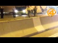 בקבוק תבערה על אוטובוס של חברת קווים שעלה באש