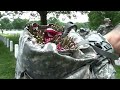 Soldiers Place US Flags in Arlington Cemetery for Memorial Day
