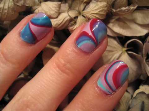 Learn how to do Cosmic Color Water Marbling video by: luxuriousnails