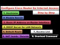 Cisco Router Configuration Step by Step  Cisco Router Basic Configuration  Internet on Router