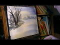 Watercolour painting demo of a simple river scene