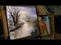 Watercolour painting demo of a simple river scene