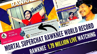 Mortal Superchat Rawknee | Rawknee 1 million Watching World Record on live Stream Glitch