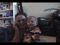 Funny Baby Laughs At His Hiccups With Mom