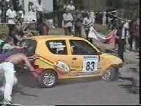Raczy ski Seicento crash 23 Krakowski Rally 2000