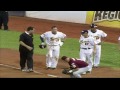 Asdrúbal Cabrera estuvo a punto de lesionarse con Leones