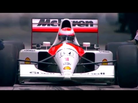 Видео: Дженсон Баттон за рулем McLaren MP4/6 Айртона Сенны