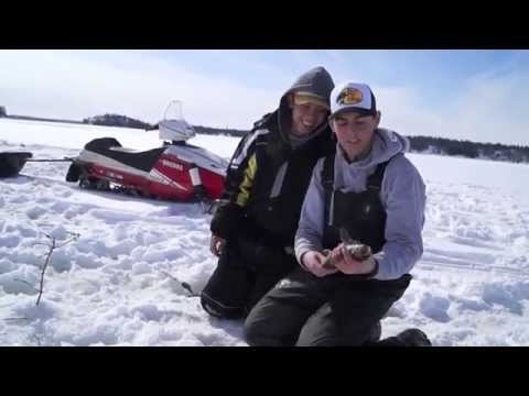 ice fishing back lake trout
