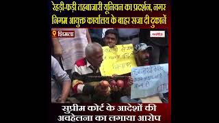 Himachal News: रेहड़ी-फड़ी तहबाजारी यूनियन का प्रदर्शन