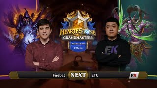 Firebat vs ETC - Division B - Hearthstone Grandmasters Americas 2020 Season 1 - Week 5