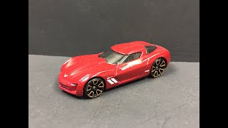 2009 Hot Wheels Corvette Stingray Silver Concept—1/64—loose Super Nice