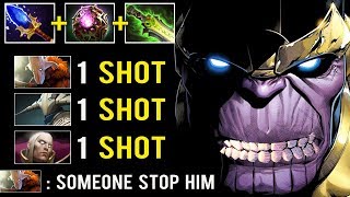 1 SHOT KILL Mid Thanos Is Back! Crazy 31 Charges 5000 Damage Shot Destroy Top Meta Carry 7.25 Dota 2