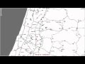 פקקי תנועה בגוש דן כפי שתועדו עם תוכנת WAZE