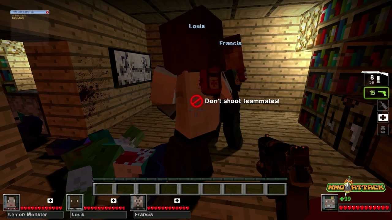 Deathcraft 2 (Minecraft + Left 4 Dead 2) - Gameplay