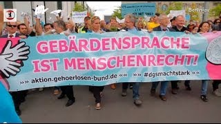 Demo "Gebärdensprache macht stark"