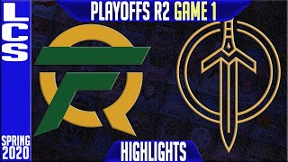 FLY vs GGS Highlights Game 1 | LCS Spring 2020 Playoffs Round 2 | FlyQuest vs Golden Guardians G1