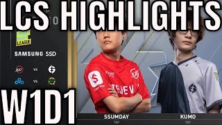 LCS Highlights ALL GAMES Week 1 Day 1 Summer 2020 100 vs EG, C9 vs FLY