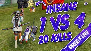 [B2K] قيم نار سولو ضد سكواد ستندهش | INSANE 1 VS 4 GAMEPLAY MUST WATCH