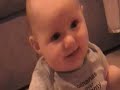 Funny baby Twins laughing so hard they fall over