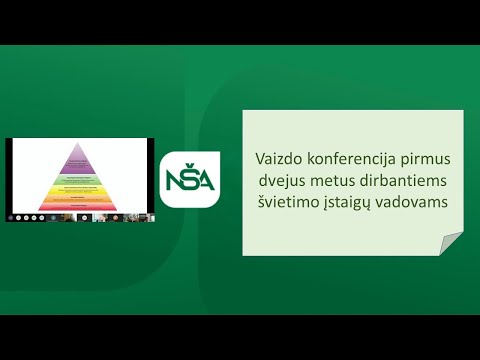 Nacionalinė švietimo agentūra. Vaizdo konferencija pirmus dvejus metus dirbantiems švietimo įstaigų vadovams