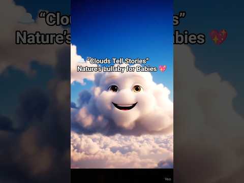 Clouds Tell Stories ☁️ | Calming Baby Sensory Nature Video | Soothing Sky Song for Infants 🌤️#shorts