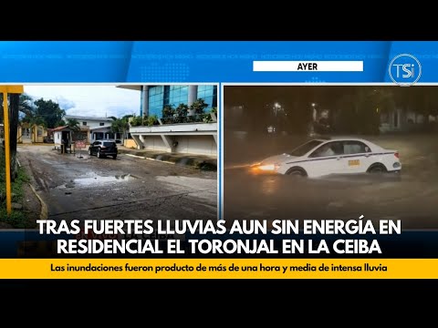 Tras fuertes lluvias aun sin energía en residencial el Toronjal, en la Ceiba
