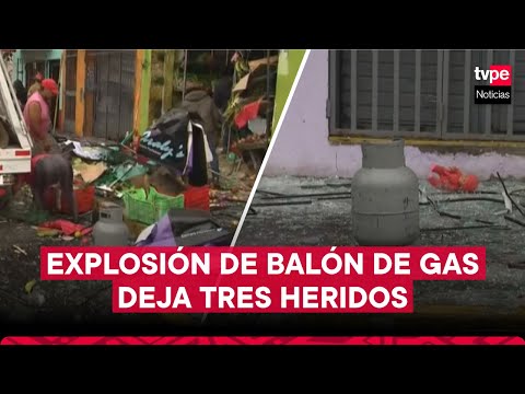 Surquillo: explosión de balón de gas deja tres heridos