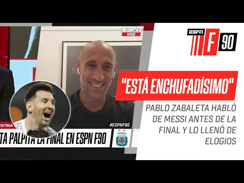 #MESSI ESTÁ ENCHUFADÍSIMO y se está poniendo el equipo al hombro: #Zabaleta, en #ESPNF9