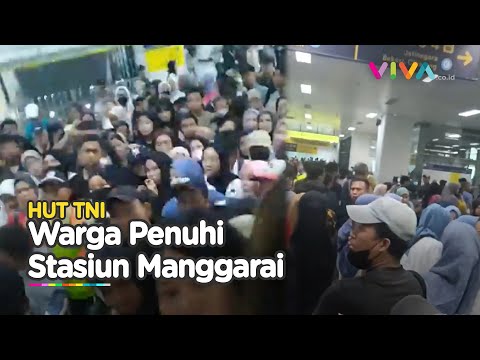 Stasiun Manggarai Dipenuhi Antusiasme Warga Meriahkan HUT TNI ke-79