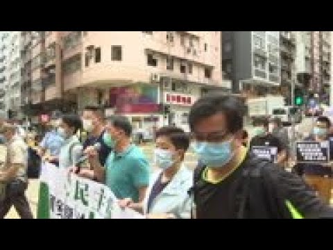 Anti-security law protest at HKong China office