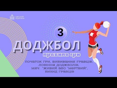 ДОДЖБОЛ. Правила гри, урок 3