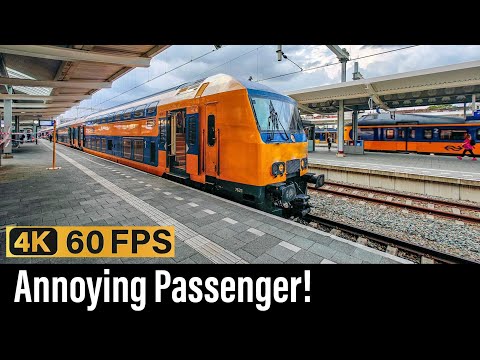 Train Cab Ride NL / Annoying Passenger! / Amsterdam - Weesp - Groningen / DDZ IC / July 2024