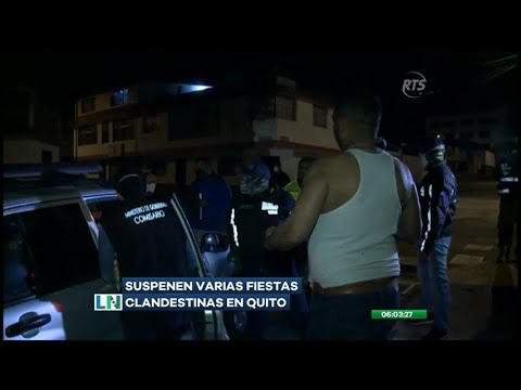 Suspenden más de tres fiestas clandestinas en Quito